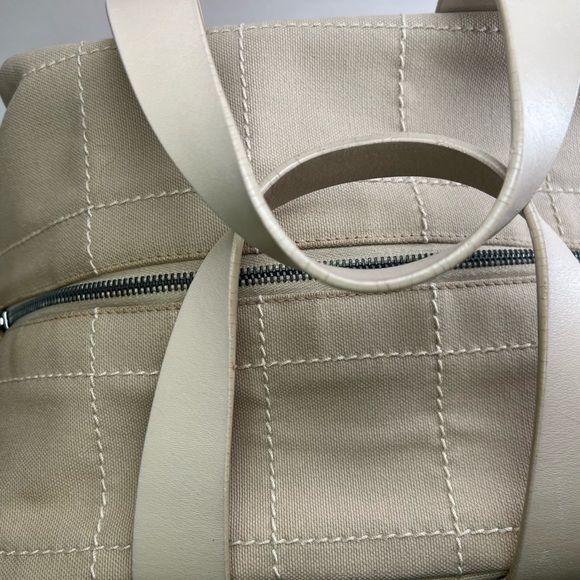 Chanel Ivory Chocolate Bar Bowling Tote - Picture 2 of 12